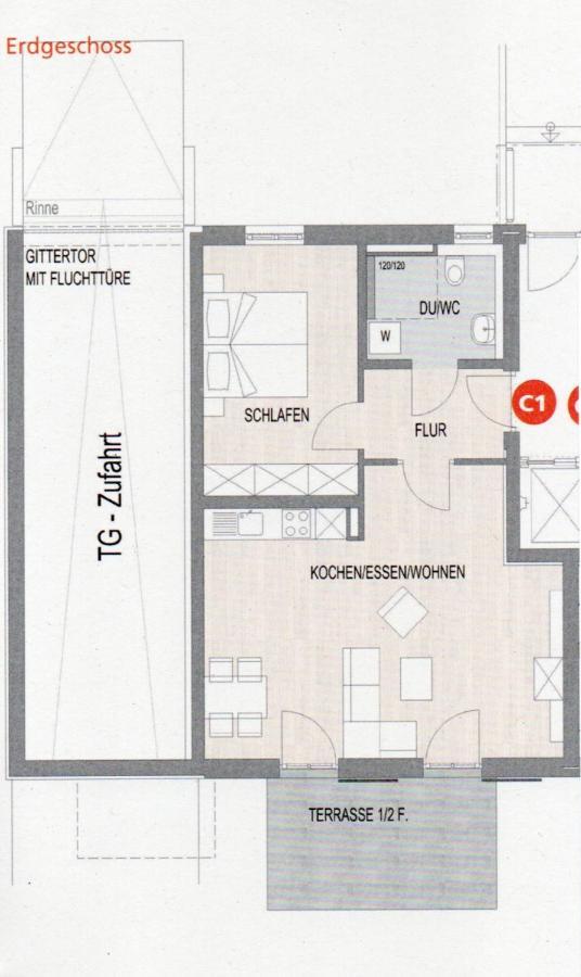 Antike & Modern Deluxe 2 Mit Terrasse Apartment Leipheim Bagian luar foto